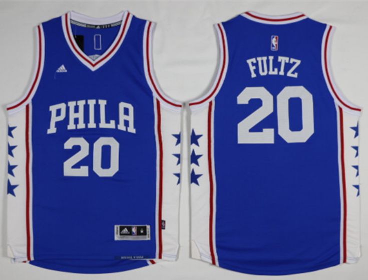 Men Philadelphia 76ers #20 Fultz Blue NBA Jerseys